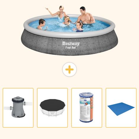 Bestway Bestway Fast Set Ronde - 396x84 cm - 5-pièces S341 (1/5)