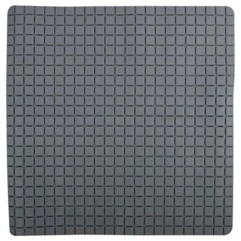 (Gris)Tapis Fond de douche antidérapant Caoutchouc QUADRO 54x54cm Gris MSV (1/5)