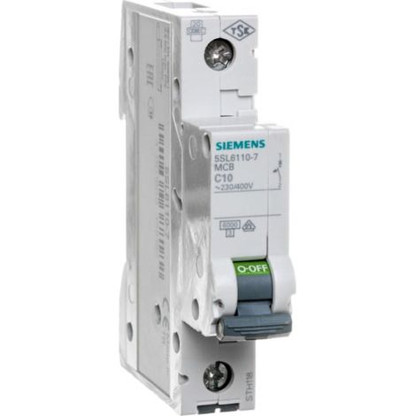Disyuntor SENTRON 5SL6 1P C 10A 6kA CA 5SL61107