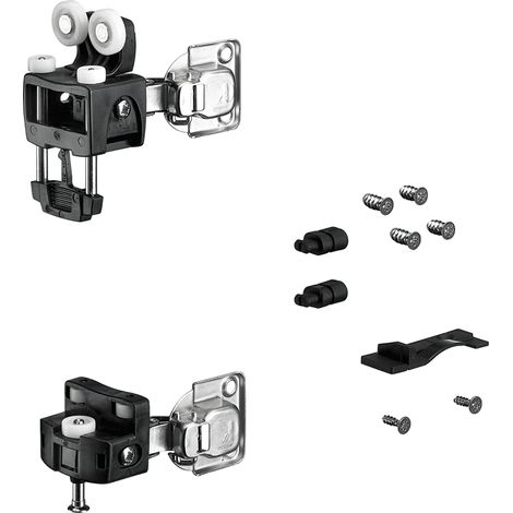 Hettich WingLne L,                     Laufteilset mit unteRr Führung mit SchLeßautomatik,                     12kg,                     schwarz,                     R