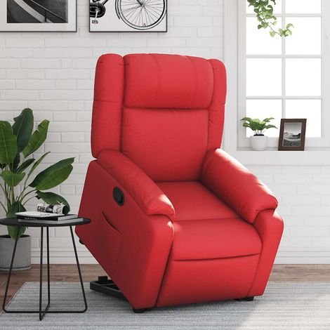 Fauteuil inclinable-Chaise de relaxation-Fauteuil Relax Rouge Similicuir 324240 (1/5)