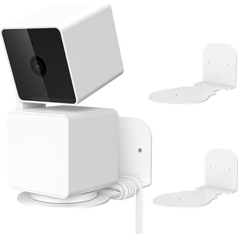 Für Blink Mini Schwenk-Neige-Kamera-Wandhalterung, zwei Installationsmodi, Kamera an Wänden oder Decken, bietet eine breitere Perspektive, Wandhalterung aus Edelstahl (weiß), 2 Stück