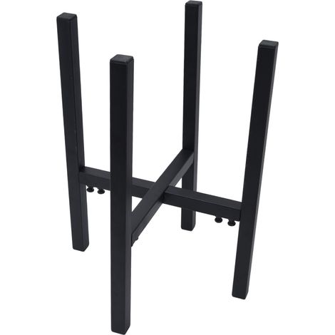 Support pour plantes moderne style milieu du siècle, en métal, pour pots hauts, intérieur/extérieur, largeur réglable de 23 à 37 cm. (1/5)