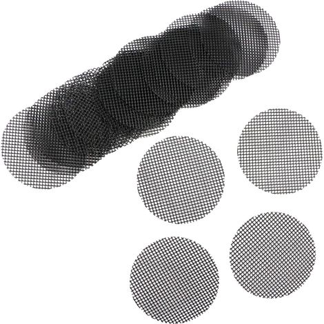 Lntyq Tapis de Pot de Fleur 20 PCS Trou de Pot de Fleurs en Maille Pad en Plastique pour Canalisations de Jardin Empêche la Perte de Sol Tapis de Drainage de Jardin Outillage de Jardin Bonsai Noir