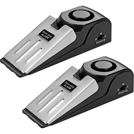 Cale Porte Alarme Sans Fil Wedge 120 dB pour Hôtel Home Travel Security (Lot de 2) (1/5)