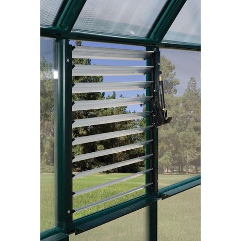 Canopia Abridor negro para banderola de ventilacion de pared lateral para invernadero (1/3)