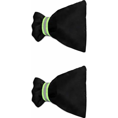2PCs Couvercle Antigel pour Robinet, 15 21 cm Housse de Robinet Extérieur Housse De Protection Robinet pour la Protection Contre Le Gel en Hiver,Avec Bande Réfléchissante,Imperméable et épaisse-Noir