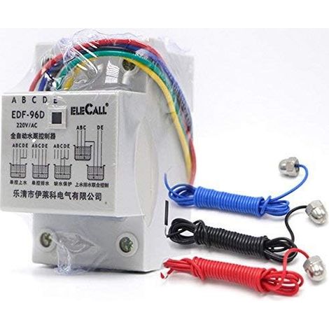 Df96D Ac220V 5A Rail Din Commutateur À Flotteur Régulateur De Niveau d'eau Automatique avec 3 Sondes (1/5)
