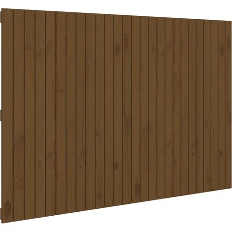 Maison Exclusive - Cabecero cama pared madera maciza pino marrón
