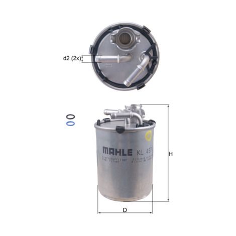 Filtro carburante KL497D Knecht (1/2)