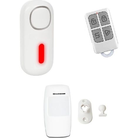 KIT BASIC A- Alarme sans fil puissante prêt à poser - 1 sirène déportée 120db - idéal appartement garage cave