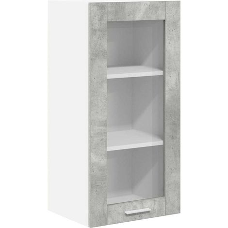 Maison Exclusive - Armadio pensile con porta Grigio cemento 40 x 31 x 80 cm