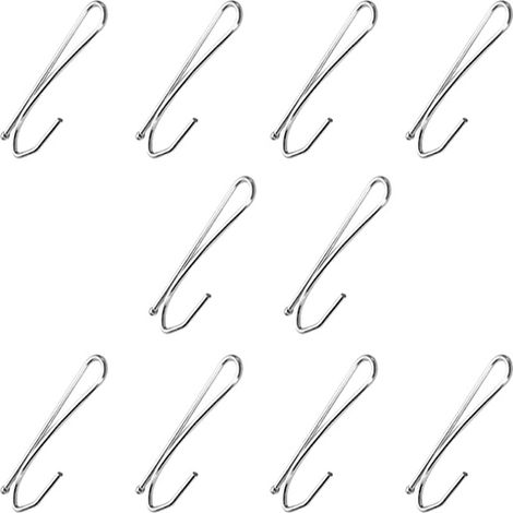 Einzelhandelspreis: 6,3 cm Edelstahl-Gardinenhaken, Metall-Gardinenhaken, S-förmige Spitzhaken (20 Stück) (1/5)