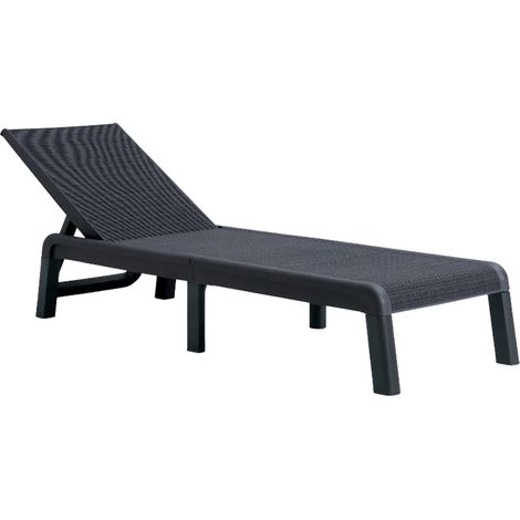 Keter Mallorca Sonnenliege / Gartenliege – graphit  – 4-fach verstellbar – 187,5×58×29 cm – wetterbeständig & klappbar (1/4)