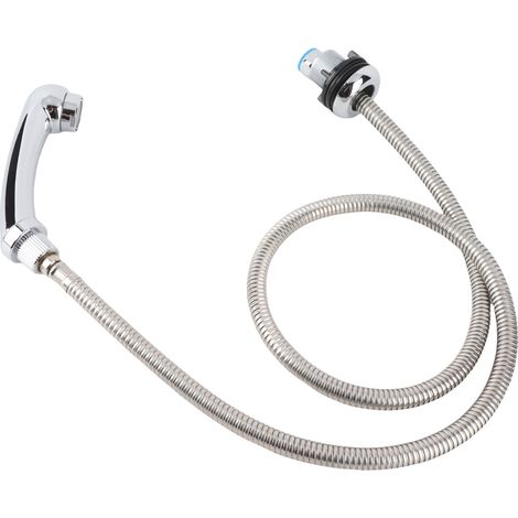 Kit de robinetterie professionnelle pour bac à shampoing et lave-vaisselle, comprenant un robinet de douche et un flexible pour bac à shampoing et bac de lavage. (1/5)