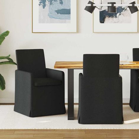 Esszimmerstühle 2 pcs Schwarz 57 x 67 x 95 cm Stoff (1/5)