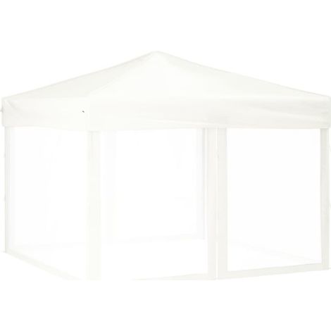 Tonnelle de jardin,Tente de réception pliable avec parois Blanc 3x3 m CFW63847 (1/5)