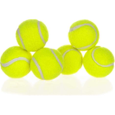 Lot de 6 balles de tennis pour chien, taille moyenne (6,35 cm), idéales pour l'exercice et l'entraînement, sans danger pour les dents. (1/5)