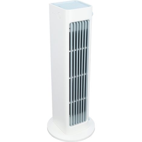 Ventilateur de table oscillant avec 3 vitesses, télécommande, rechargeable par USB, sans pales, fixation murale, pour chambre, cuisine ou bureau. (1/5)
