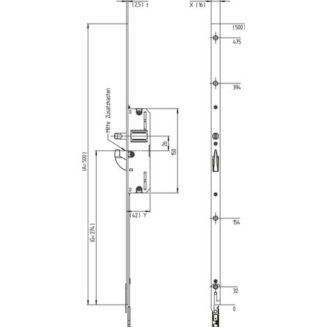 KFV Verlängerung BV1600, Falz 16 mm, Stahl verzinkt