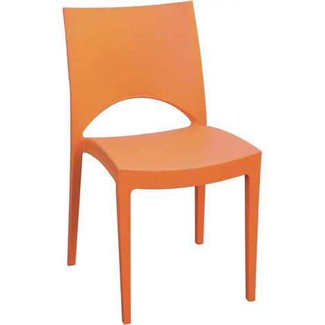 Sedia Da Interni / esterni Impilabile In Polipropilene arancio (1/4)