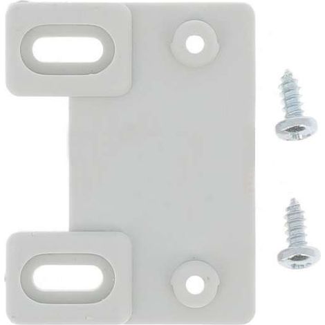 Plaquette de déport 17mm pour bloqueur manivelle de volet roulant aimanté type ZF à visser Support Guide Manette Fenêtre Volet Store, PVC gris clair (1/2)