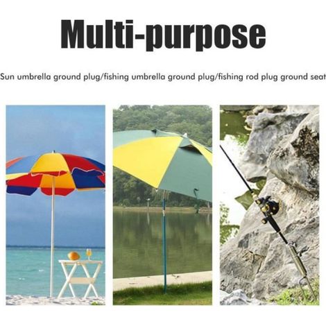 Pied de parasol de plage - - Antirouille - Résiste à 30 mph - Léger - Facile à installer (1/4)