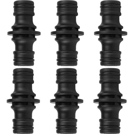 Lot de 6 raccords de tuyau d'arrosage 1/2", raccord de tuyau d'arrosage, double coupleur