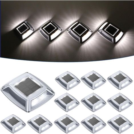 Éclairage pour Chemins Spot Solaire Exterieur Puissant IP68 Étanche Eclairage Escalier Exterieur Bleu Balise Solaire Exterieur Jardin 24LM pour Terrasse, Chemin, Piscine et Parc (6) (1/5)