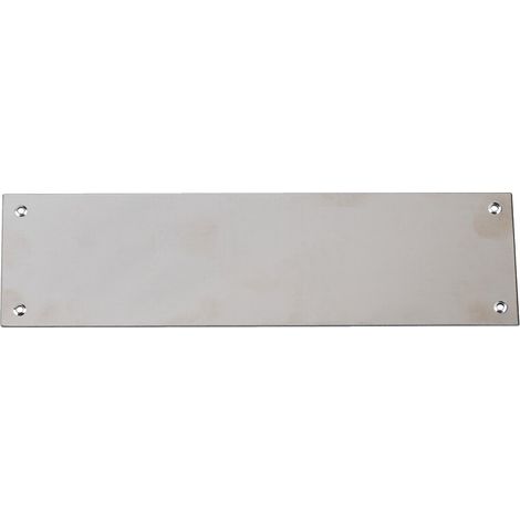 Plaque de propreté rectangulaire percée en inox 220 x 60 x 1 mm