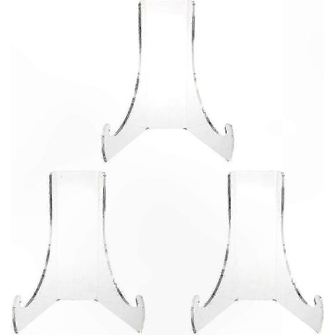 Transparenter Präsentationsständer für Schalen und Teegebäck, 3er-Set, stabile Konstruktion und hohe Belastbarkeit, ideal für Schaufenster oder Ausstellungen. (1/5)
