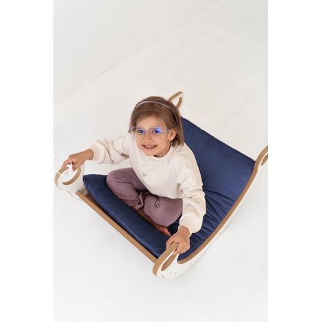 Montessori-Schaukelstuhlkissen – Matratze für Montessori-Schaukelstuhl L – Marineblau (1/4)