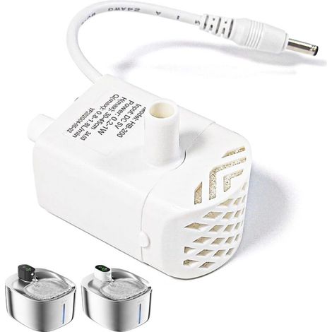 Bomba para fuente de agua para gatos FS10Pro - Bomba de repuesto, motor sumergible, fuente de agua para gatos de acero inoxidable (1/5)
