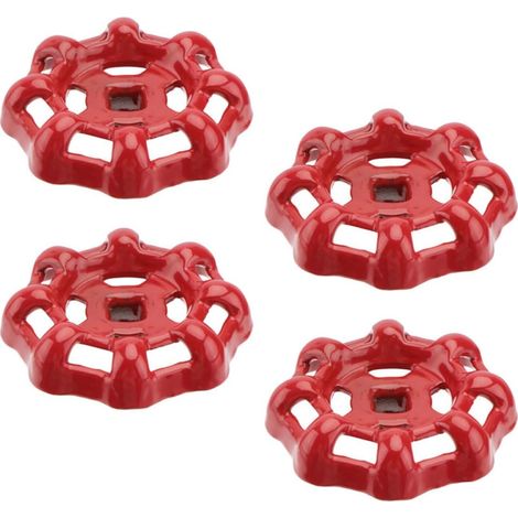Lot de 4 Poignées de Vanne en Fer Rouge (1/5)
