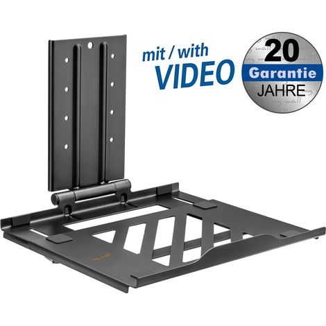 Height-adjustable laptop adapter-holder for monitor arms for laptops: 12“ - 17“ (30,5 - 43,2 cm), loads up to: 5 kg, foldable and height adjustable (1/5)