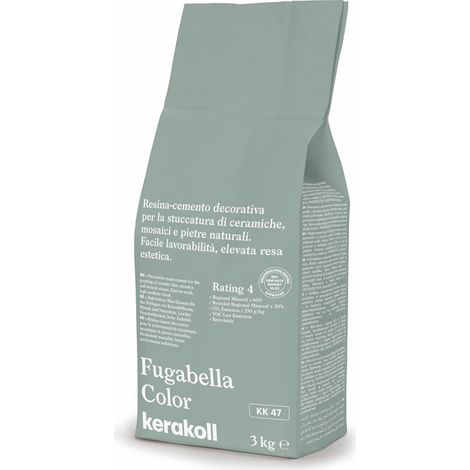 Stuc hybride pour carrelage – Colle résistante à l'eau – Haute dureté – Antibactérien naturel – 3 Kg – Couleur KK 47 – Kerakoll