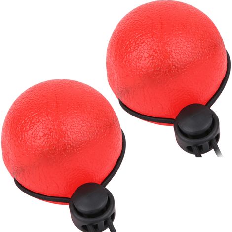 Set mit 2 Silikon-Massagebällen zur Regeneration und Druckentlastung der Handgelenke (rot, 25 Grad). (1/5)