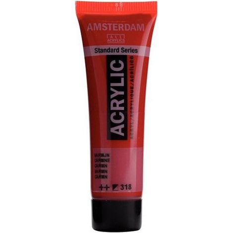 Peinture acrylique - Amsterdam - Carminio - 20 Ml - Résistante à la lumière - Diluable à l'eau (1/2)