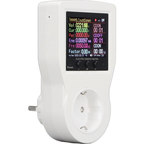 Intelligente WLAN-Steckdose 16A 3680W, vernetzte Steckdose mit Echtzeit-Verbrauchsmessung, kompatibel mit 85-265V, EU-Stecker, Fernüberwachung. (1/5)