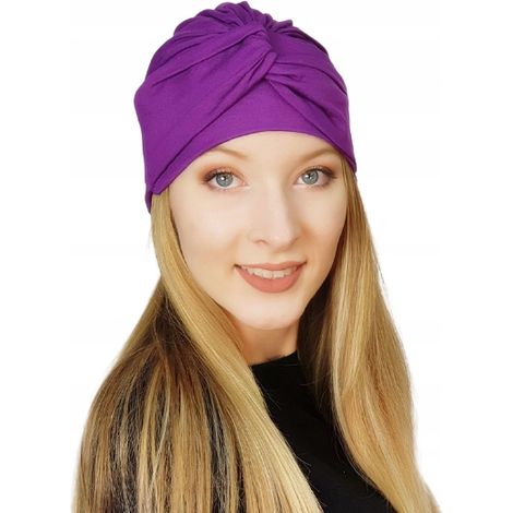 Turbante da donna Sara 32, cappello primaverile pronto all'uso, liscio anche dopo la chemioterapia (1/5)