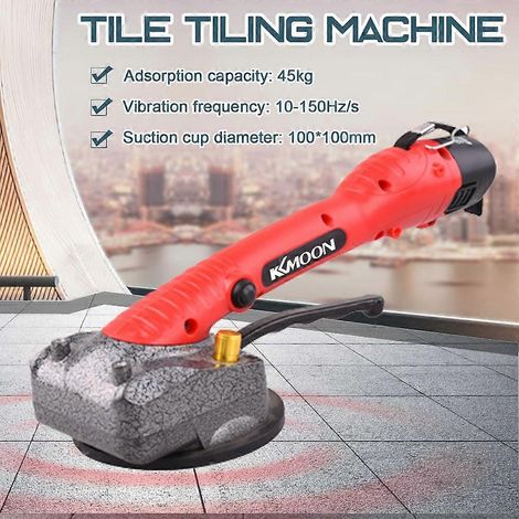 Niveleuse de carrelage 10-150Hz pour sols et murs, outil vibrant de pose avec ventouse 100x100mm (1/5)