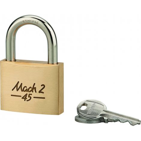 Lucchetto MACH 2 45 mm, corpo in acciaio, arco in acciaio inox, 2 chiavi – THIRARD