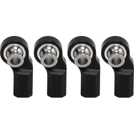 4 Pièces Têtes de Direction M3 en Alliage d'Aluminium pour Voiture RC Axial SCX10 1/10, Noires (1/5)