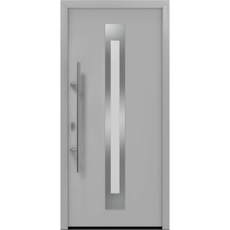 Hörmann Ecostar Haustür "ISOPRO IP 770S", weißaluminium matt (RAL 9006), 110 x 210 cm (B x H), DIN Links