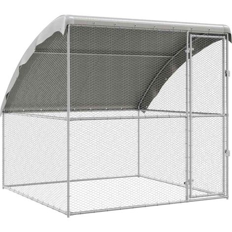 Chicken Cage Silver 2 x 2 x 2 m Galvanised Steel vidaXL