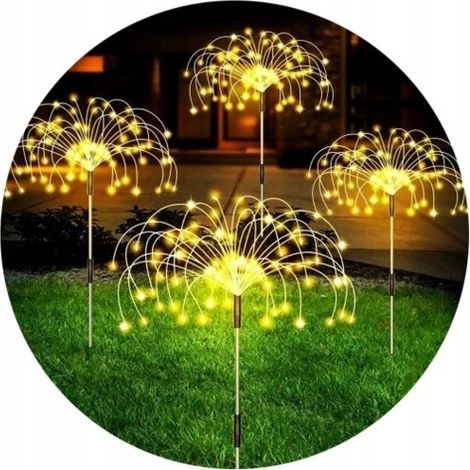Solar-Gartenlampe mit LED-Löwenzahn