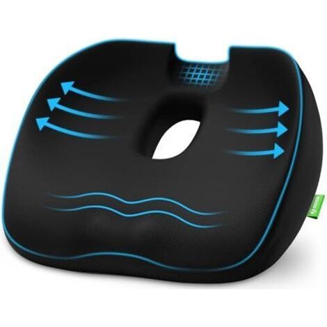 Orthopädisches Sitzkissen, ergonomisches Sitzkissen für Hämorrhoiden mit Perforationen und U-förmigem Design, bequemes Sitzkissen, Steißbeinkissen, für Bürostuhl, Autositz (1/5)