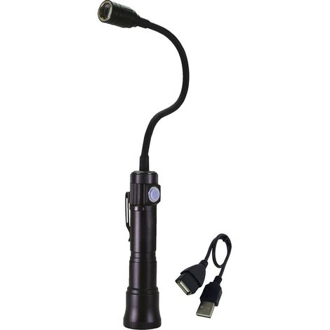 Lampe d'inspection LED rechargeable USB 3W, 165 lumens, IP44, 7000K blanc-froid, aimanté, intensité variable - Tibelec (1/5)
