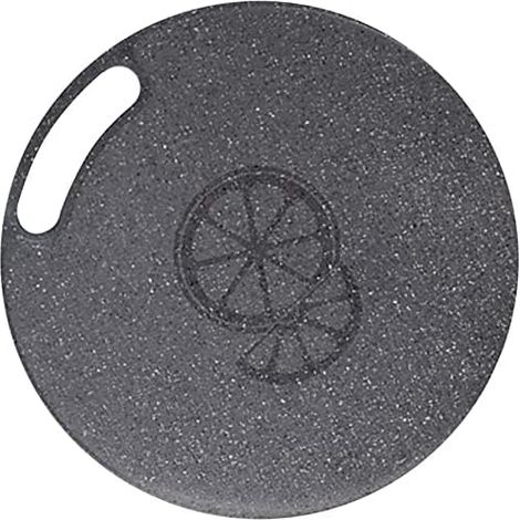 Planche à découper ronde en plastique - Pour légumes et pain - Aspect marbre - 35 cm - Respectueux de l'environnement - Suspendu - Accessoire de cuisine (1/5)