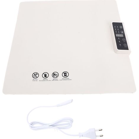 Scaldavivande elettrico arrotolabile con 5 impostazioni di temperatura, timer da 1H, 2H e 4H, scaldavivande in silicone per riunioni, feste e uso quotidiano, con spina -Crezuo
